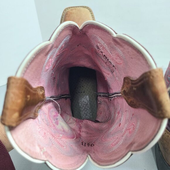 Ariat Women’s Size 9.5 B Quickdraw Leather Western Pink Cowboy Boots 10004719 - Picture 10 of 12